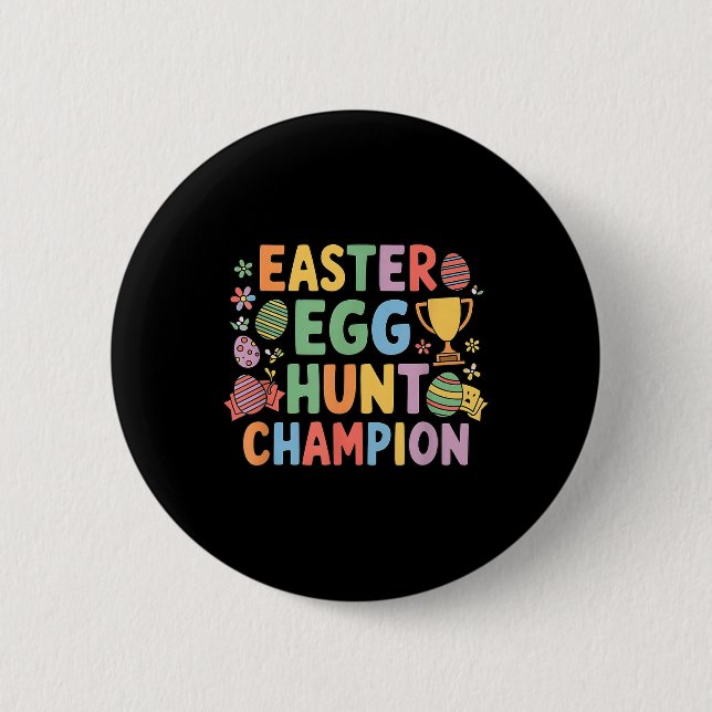 Easter Egg Hunt Champion Funny Easter Bunny  2 Inch Round Button (Front)