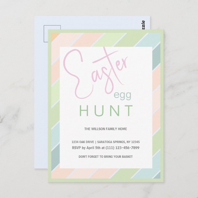 Easter Egg Hunt Creamy Ice Cream Party Postcard (Front/Back)