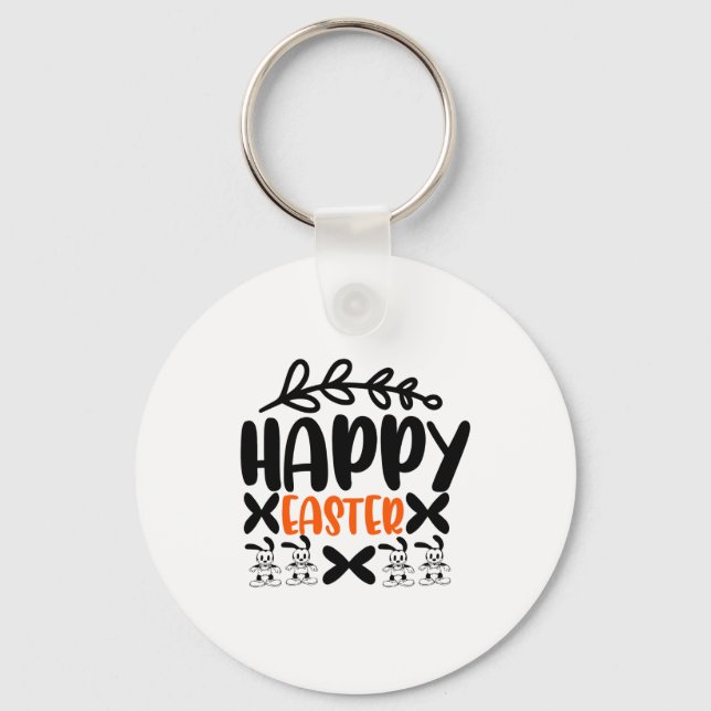 Easter Egg Hunt Funny Easter T Shirt  Keychain (Front)