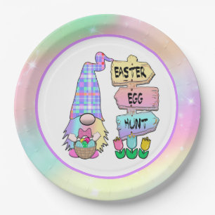 Easter Egg Hunt Gnome Paper Plate