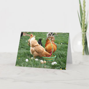 Easter egg hunt holiday card
