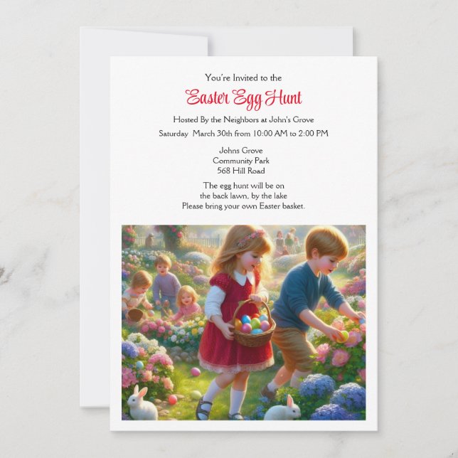 Easter Egg Hunt Invitation (Front)