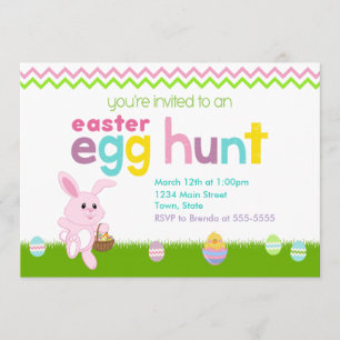 Easter Egg Hunt Invitation Card 5x7