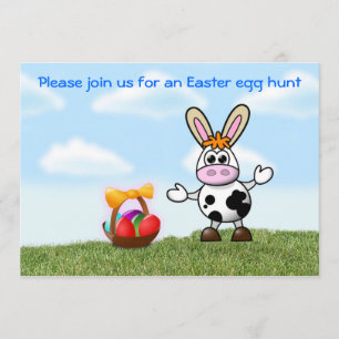 Easter Egg Hunt Invitation Easter fun Easter cow