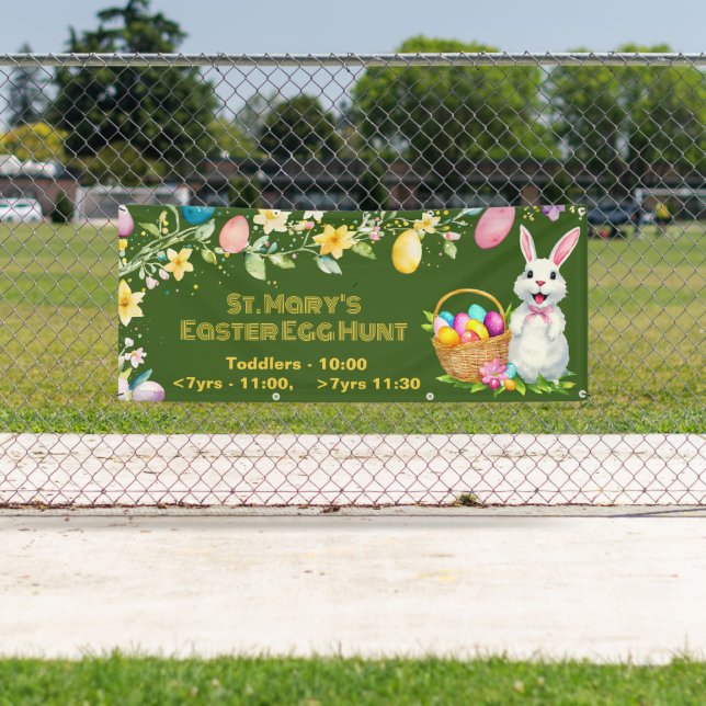 Easter Egg Hunt Outdoor Banner (Insitu)