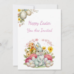 Easter egg hunt party invitation