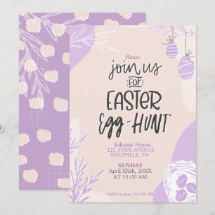 Easter Egg Hunt Party Invitation Editable Template