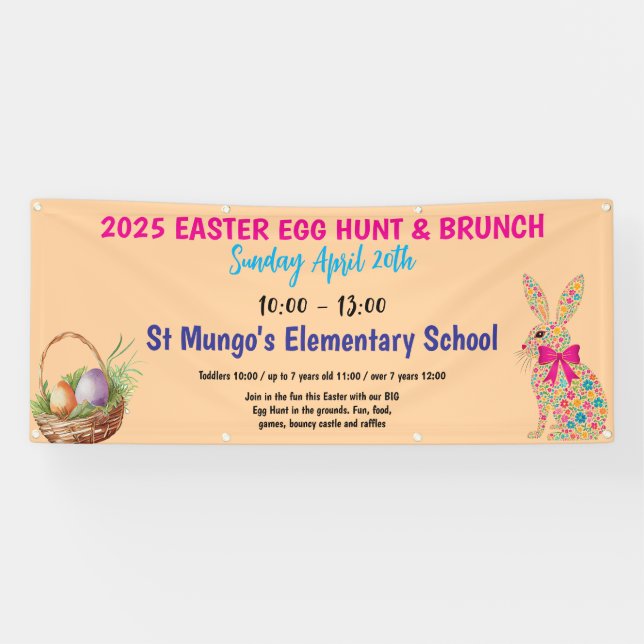 Easter Egg Hunt Personalized Banner (Horizontal)