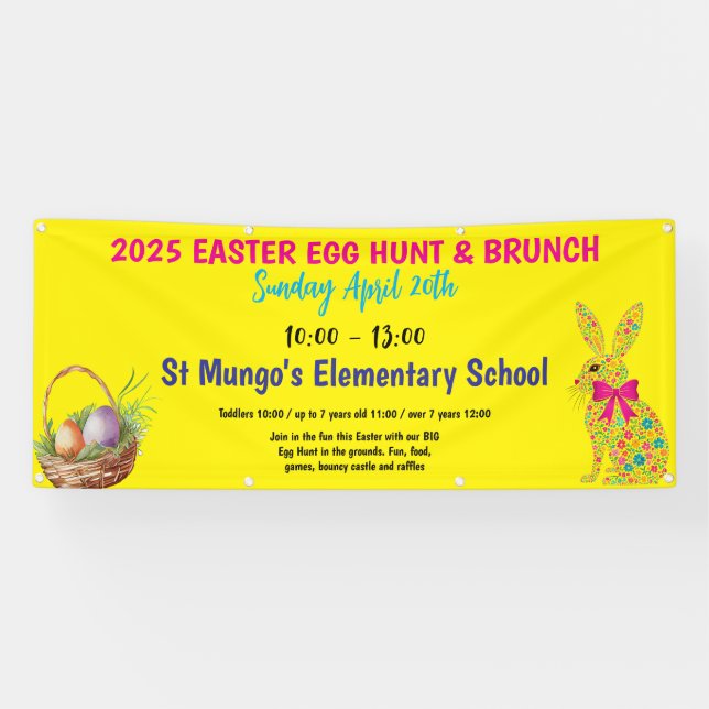 Easter Egg Hunt Personalized Banner (Horizontal)