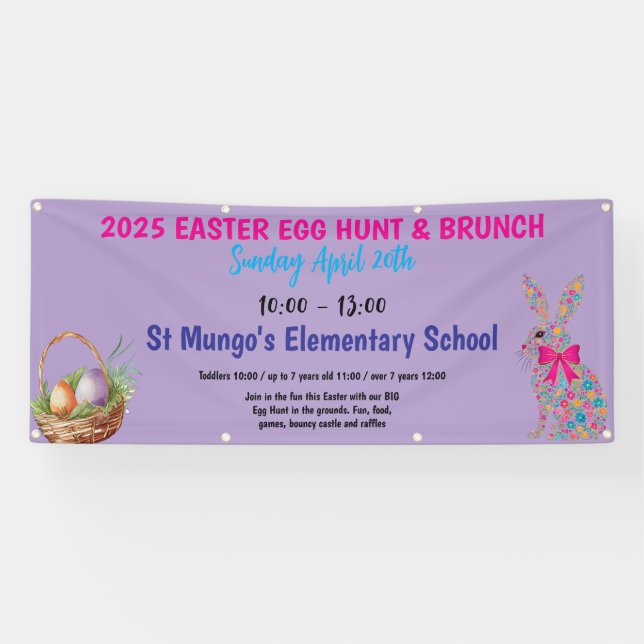 Easter Egg Hunt Personalized Banner (Horizontal)