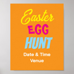 Easter Egg Hunt Poster, Custom Easter Event Poster