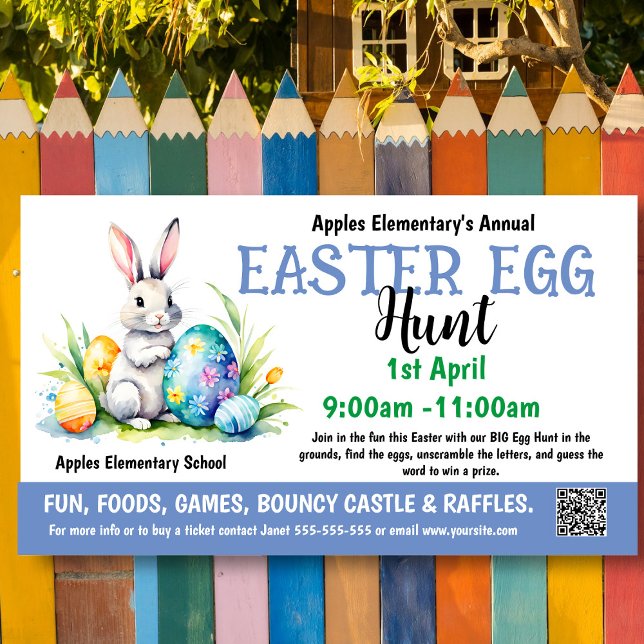 EASTER EGG HUNT PTO PTA Church school Banner (Creator Uploaded)