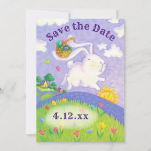 Easter Egg Hunt Save the Date Bunny Rabbit Invite