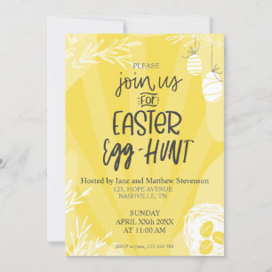 Easter Egg Hunt Spring Party Invitation Template