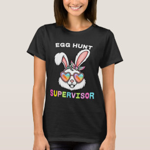 Easter Egg Hunt Supervisor Bunny Face Mom Dad Men T-Shirt