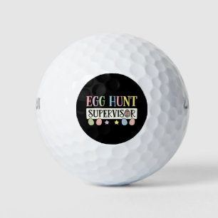 Easter Egg Hunt Supervisor Funny Family Easter Golf Balls