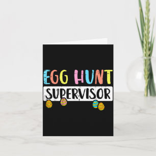 Easter egg hunt supervisor funny mom dad men women card