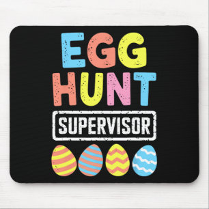 Easter Egg Hunt Supervisor Rabbit Bunny Easter Day Mouse Pad
