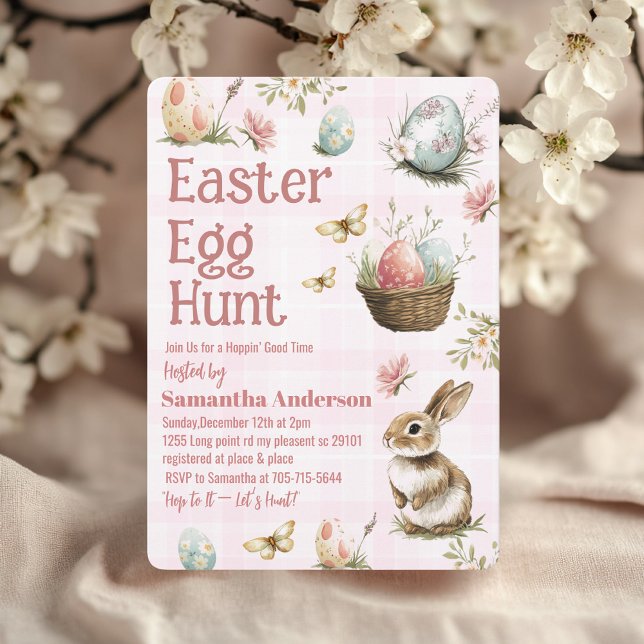 Easter Egg Hunt | Vintage Pastel Easter  Invitation (Creator Uploaded)