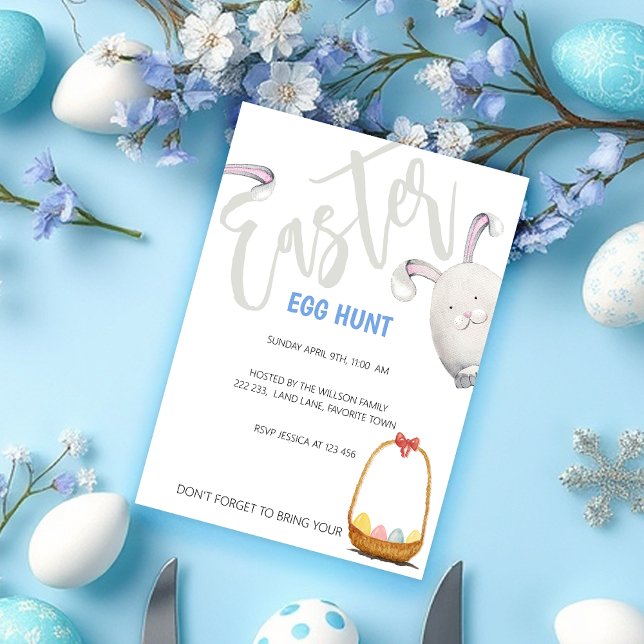 Easter Egg Hunt Watercolor Illustration Invitation (Creator Uploaded)