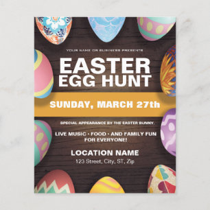 Easter Egg Hunt with Easter Eggs Flyer