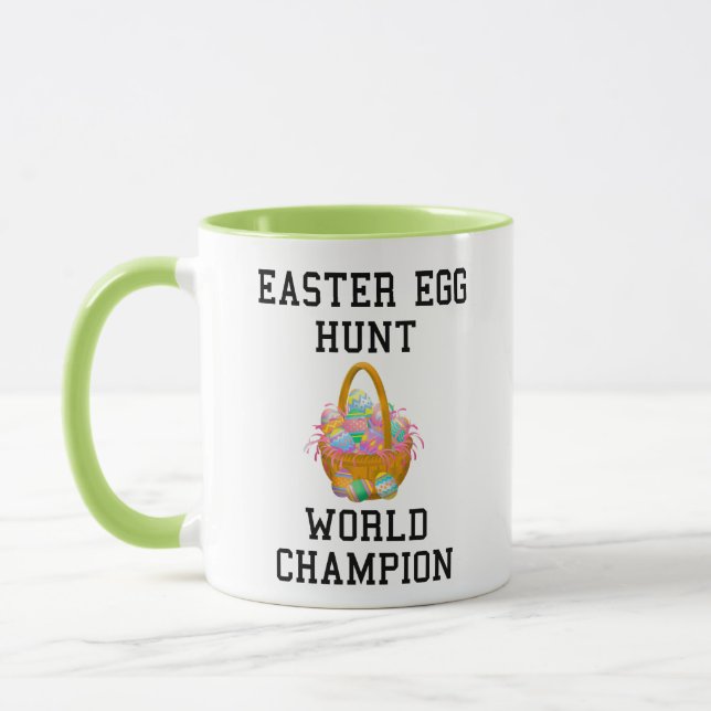 Easter Egg Hunt World Champion Funny Easter Mug (Left)