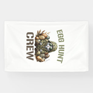 Easter Egg Hunter Crew Camo Hunting Easter Day T-S Banner