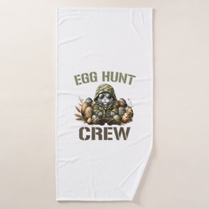 Easter Egg Hunter Crew Camo Hunting Easter Day T-S Bath Towel