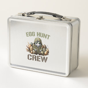 Easter Egg Hunter Crew Camo Hunting Easter Day T-S Metal Lunch Box