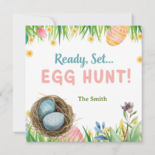 Easter egg hunting invitation