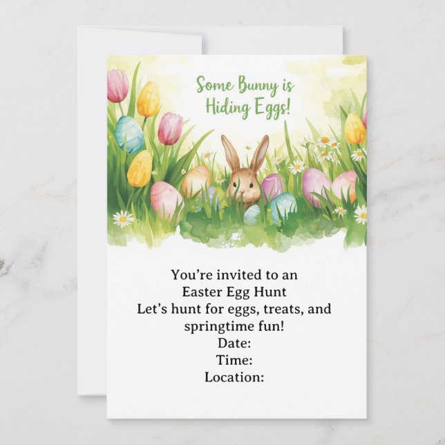Easter egg hunting invitation (Front)