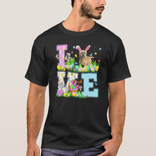 Easter Egg Hunting Love Cairn Terrier Dog Easter S T-Shirt (Front)