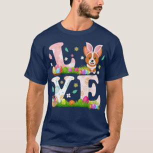 Easter Egg Hunting Love Welsh Corgi Dog Easter Sun T-Shirt