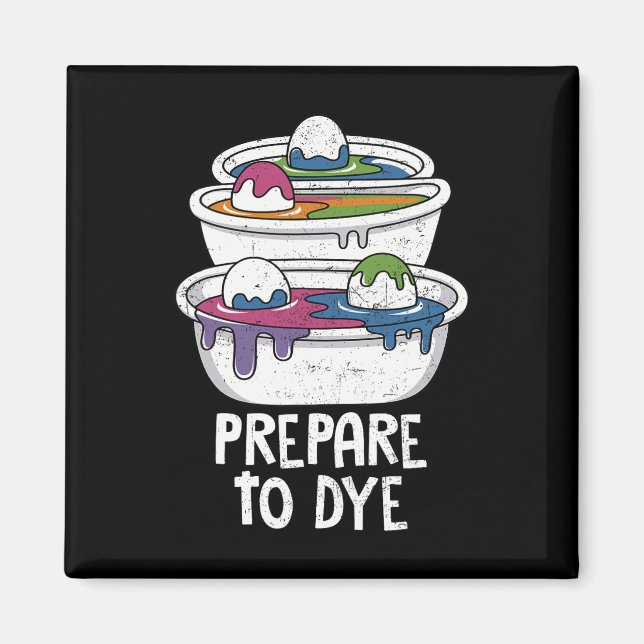 Easter Egg Hunting Prepare To Dye Funny Easter Day Magnet (Front)
