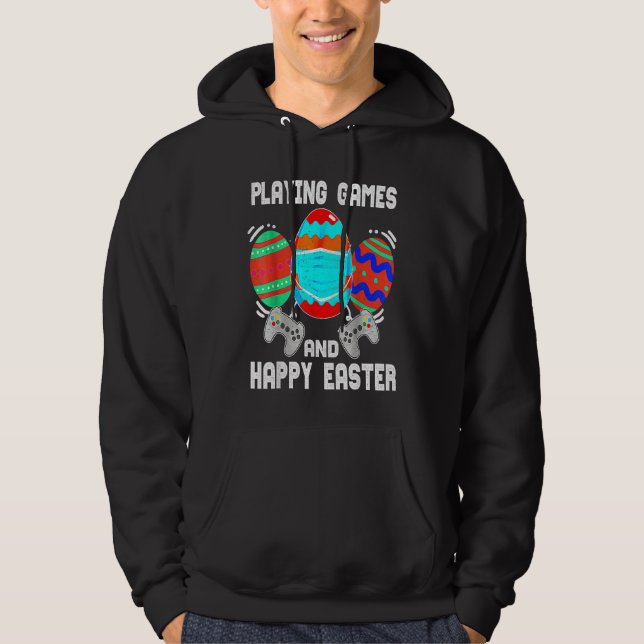 Easter Egg in Mask  for Women Playing Gaming Hoodie (Front)