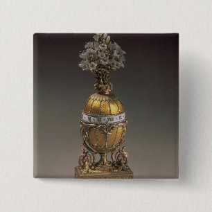 Easter Egg in the Form of a Vase 2 Inch Square Button