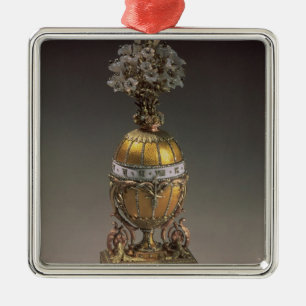 Easter Egg in the Form of a Vase Metal Ornament