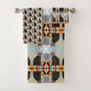 Easter Egg Indigo Bath Towel Set