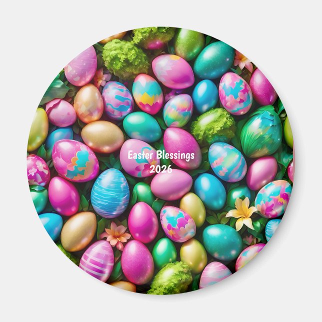 ~ Easter Egg Magnet ~ Multicolored ~ (Front)