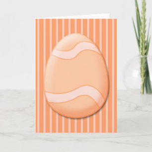 Easter Egg (Orange) Greeting Card