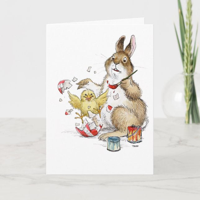 Easter Egg painting surprise Card! Card (Front)