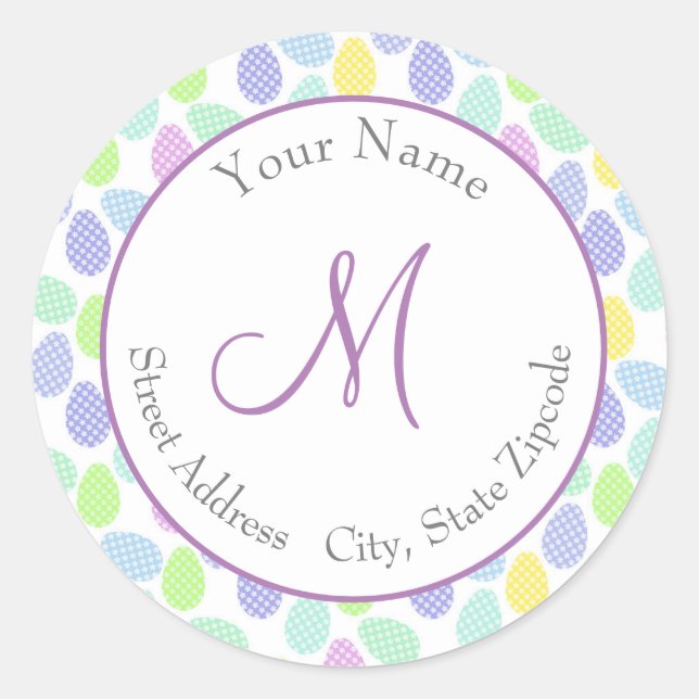 'Easter Egg Pattern'  Address Labels (Front)