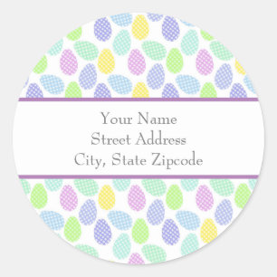 'Easter Egg Pattern' Address Labels
