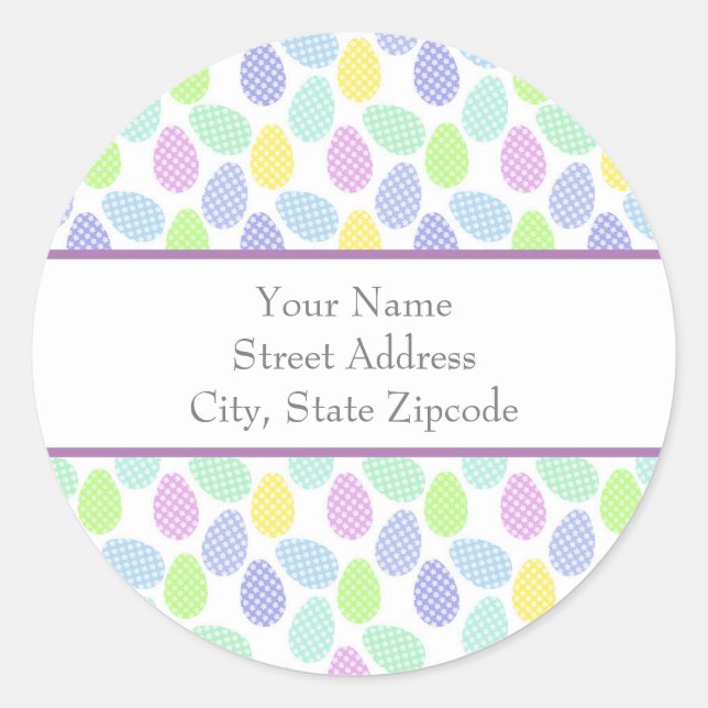 'Easter Egg Pattern' Address Labels (Front)