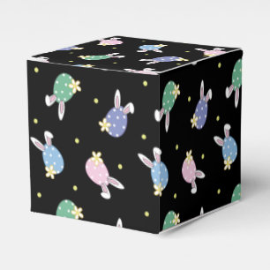  Easter Egg Pattern Favor Box - Black and Pastel