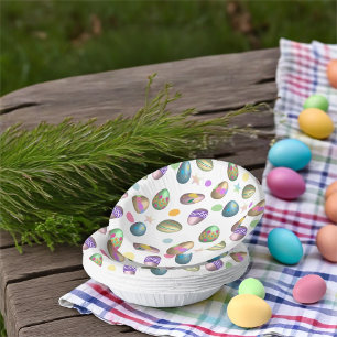 Easter Egg Pattern Paper Plate