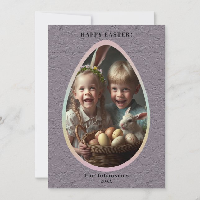 Easter Egg Photo Holiday Card (Front)