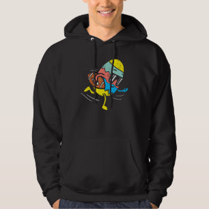 Easter Egg Playing American Football Sports Men Bo Hoodie