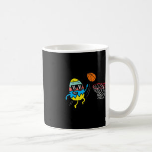 Easter Egg Playing Basketball Cute Sports Men Boys Coffee Mug