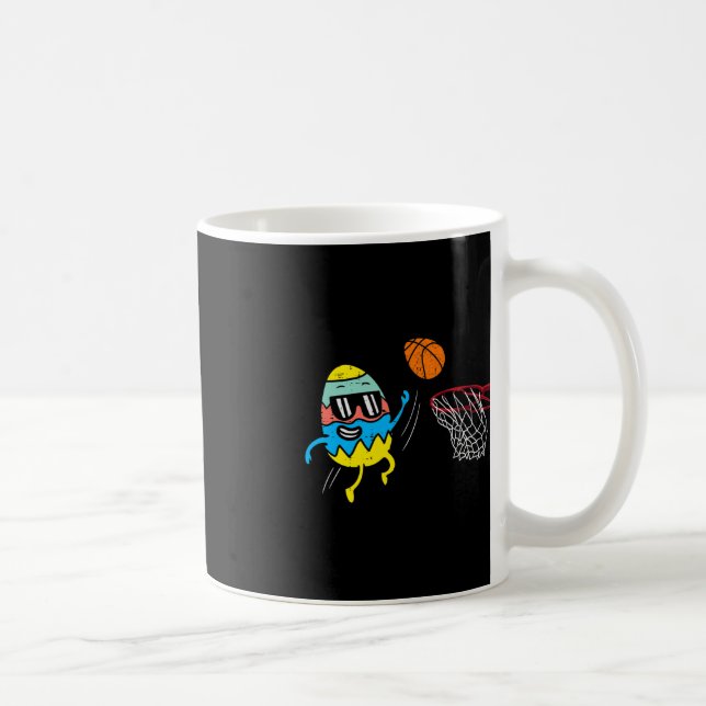 Easter Egg Playing Basketball Cute Sports Men Boys Coffee Mug (Right)